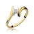 Pierścionek Diament 0,08ct żółte złoto