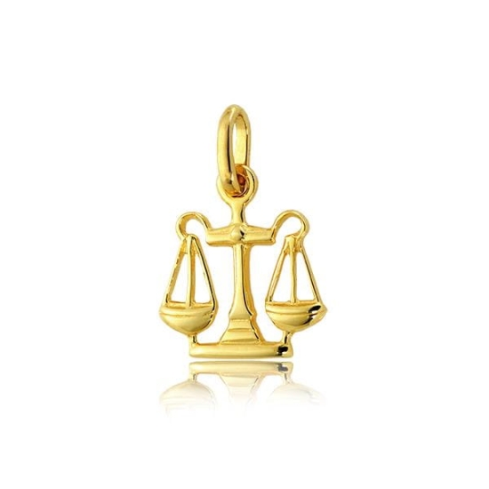 Złota zawieszka zodiak waga