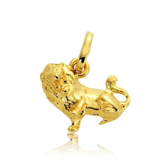 Złota zawieszka zodiak lew