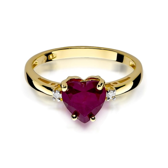 Pierścionek z Rubinem 1,7ct i diamentami naturalnymi