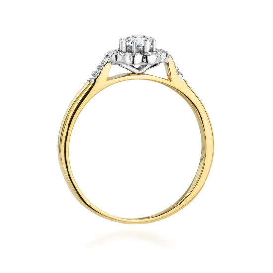 Pierścionek z Diamentami 0,23ct złoto
