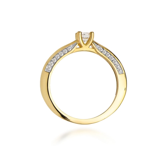 Pierścionek Diament 0,30ct żółte złoto