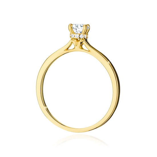 Pierścionek Diament 0,40ct żółte złoto