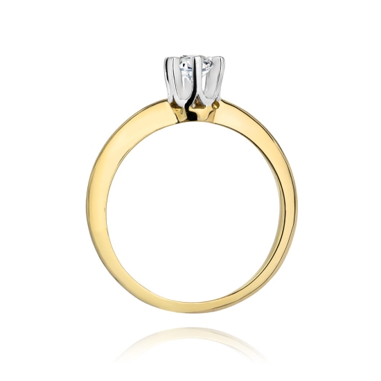 Pierścionek Diament 0,30ct żółte złoto