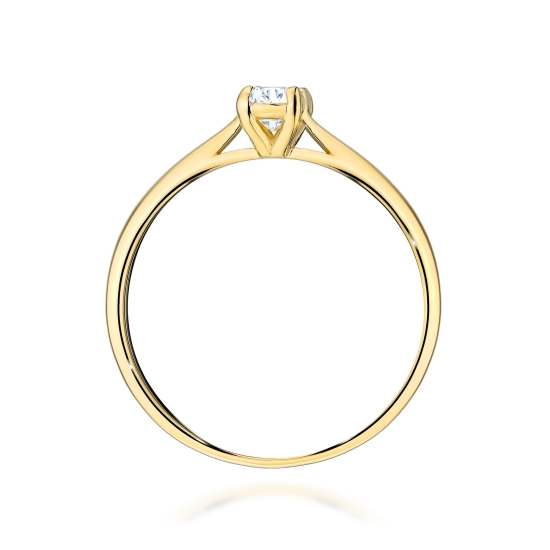 Pierścionek Diament 0,30ct żółte złoto