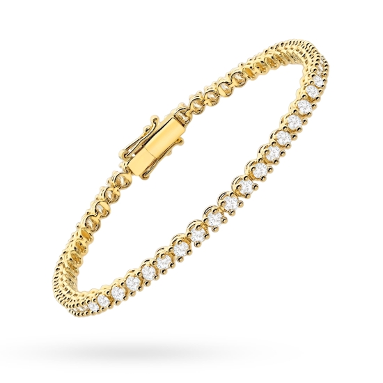 Bransoletka z diamentami laboratoryjnymi żółte złoto
