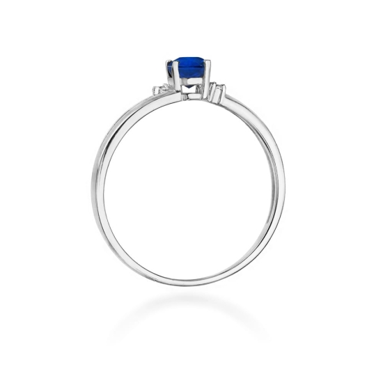 Pierścionek Szafir 0,70ct białe złoto