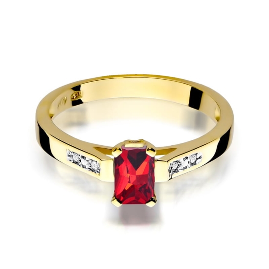 Pierścionek Rubin 0,80ct złoto