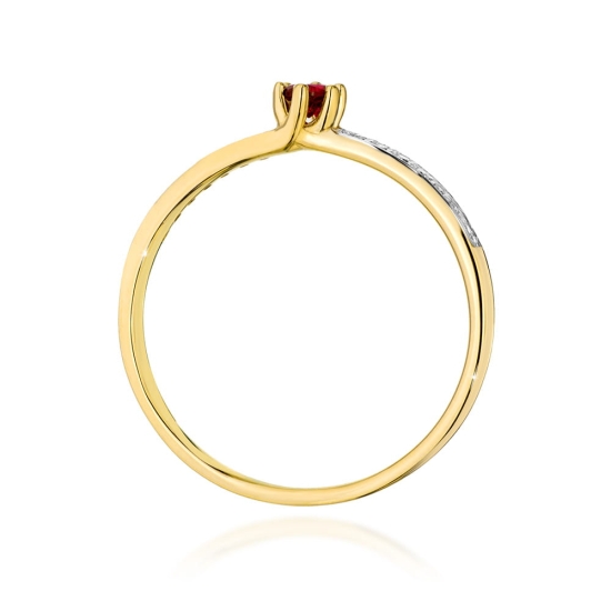 Pierścionek Rubin 0,15ct złoto