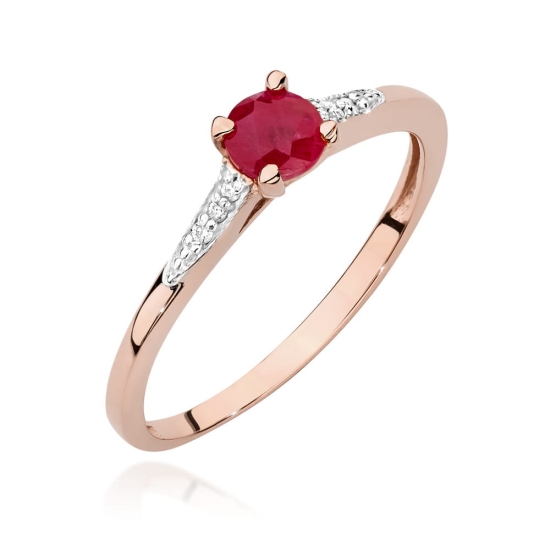 Pierścionek Rubin 0,30ct złoto